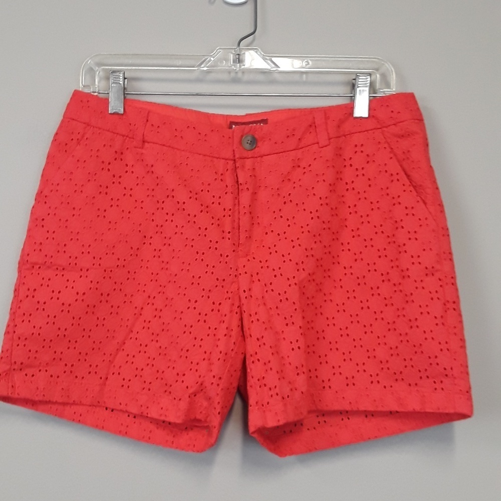 Merona coral eyelet detail shorts size 6‎